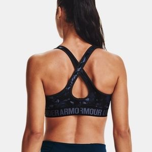 Under Armour Cross Back Mid printed Sports Bra